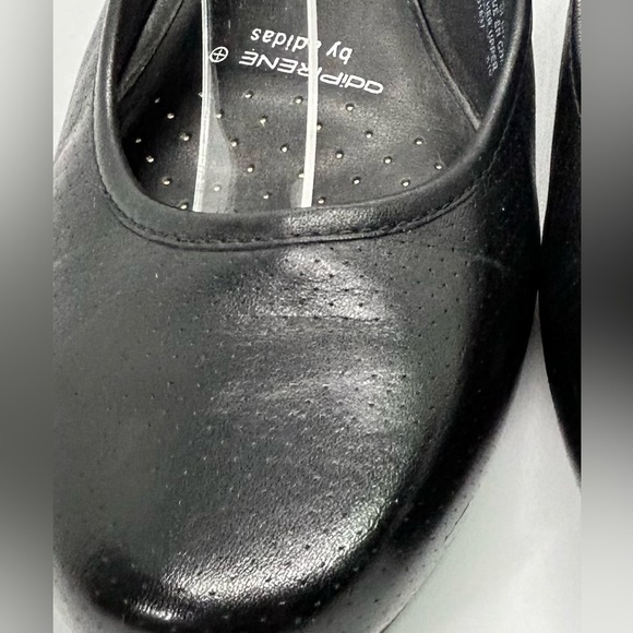 Rockport adiPRENE by Adidas Black Leather Slingback Heels with Chunky Heel SZ 9 - Picture 2 of 14